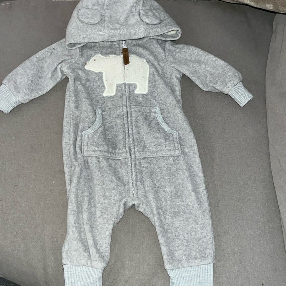 Carters Fleece 3 Month Zip Up One Piece